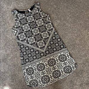 Black and White Patterned Dress